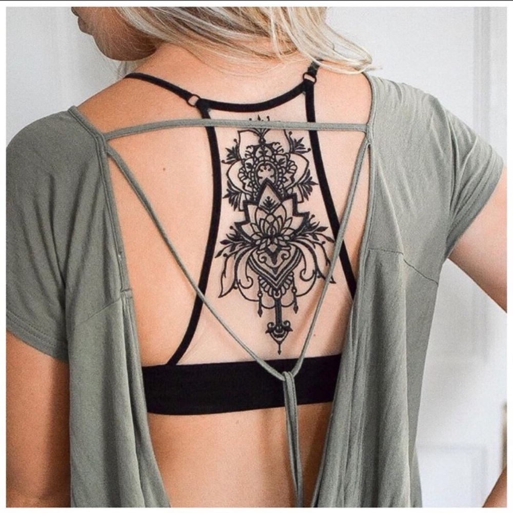 BLACK | Tattoo mesh bralette